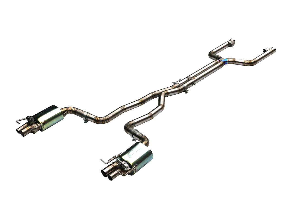 Mercedes-AMG W205 C63 4.0T V8 titanium cat-back with front pipe, the titanium version of this system
